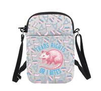 Borsa a tracolla con scritta "Possum Activist Gift Trans Rights Or I Bites", divertente borsa a tracolla LGBTQ, regalo di genere trans, Or I Bites B Uk