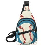 Borsa a tracolla con sfondo palla da baseball per donne e uomini zaino marsupio a tracolla da viaggio borsa a tracolla borsa, Multicolore 10., 11.8x7x1.5in/30x18x4cm