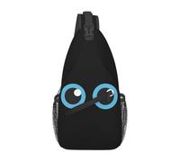 Borsa a tracolla con simpatici gatti dai cartoni animati e occhi azzurri, borsa a tracolla regolabile, zaino sportivo da palestra, borsa a tracolla da viaggio, zaino da ciclismo, zaino casual diagona