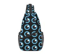 Borsa a tracolla con simpatici gatti dai cartoni animati e occhi azzurri, borsa a tracolla regolabile, zaino sportivo da palestra, borsa a tracolla da viaggio, zaino da ciclismo, zaino casual diagona