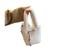 Borsa a tracolla con singola a catena versatile motivo autunnale, borsa a mano alla moda, dolce e dal feeling avanzato(Beige)