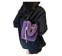 Borsa a tracolla con singola a catena versatile motivo autunnale, borsa a mano alla moda, dolce e dal feeling avanzato(PURPLE)