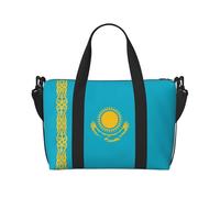 Borsa a tracolla con stampa bandiera del Kazakistan, comoda, leggera e impermeabile, adatta per viaggi e uso quotidiano.