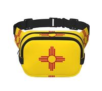 Borsa a tracolla con stampa bandiera del New Mexico, borsa a tracolla da trekking, borsa a tracolla quadrata a doppio strato da viaggio e fitness