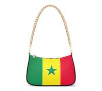 Borsa a tracolla con stampa bandiera del Senegal per le donne Hobo borsa pochette tracolla catena cerniera carino borse