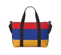Borsa a tracolla con stampa bandiera dell'Armenia, comoda, leggera e impermeabile, adatta per viaggi e uso quotidiano.