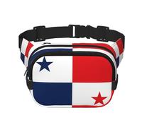 Borsa a tracolla con stampa bandiera di Panama, borsa a tracolla da trekking, borsa a tracolla quadrata a doppio strato da viaggio e fitness