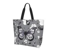 Borsa a tracolla con stampa cielo notturno - Borse tote da donna, accessori per shopping e viaggi, perfetta per la vita quotidiana e altro ancora, Farfalla Grigio Teal, Taglia unica