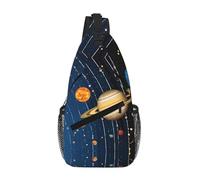 Borsa a tracolla con stampa del solare dello spazio, resistente e comoda per i viaggi e l'uso quotidiano.