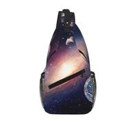 Borsa a tracolla con stampa dello spazio esterno della galassia dell'universo resistente all'acqua