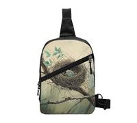 Borsa a tracolla con stampa di ananas, per uomini e donne, pieghevole, per attività all'aria aperta, per lo sport, Outdoor Bird Home, One Size, Zaino casual