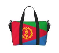 Borsa a tracolla con stampa di bandiera eritrea, comoda, leggera e impermeabile, adatta per viaggi e uso quotidiano.
