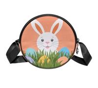 Borsa a tracolla con stampa di maiali e fiori rosa con cerniera e tracolla regolabile per donne e ragazze, Colore 330, 7x1.8 in
