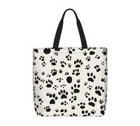 Borsa a tracolla con stampa di ossa e zampe, alla moda, con cerniera, borsa casual, borsa shopper per lavoro e viaggio