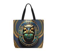 Borsa a tracolla con stampa di scarabeo egiziano alla moda con cerniera, borsa casual per lavoro e viaggi