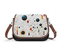 Borsa a tracolla con stampa fisica da donna, in pelle, tracolla regolabile, rimovibile, borse a mani libere