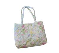 Borsa a tracolla con stampa floreale borsa trapuntata stile francese borsa ascella grande capacità borsa per la spesa studenti Sc, Pittura a olio., Taglia unica