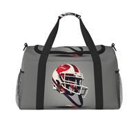 Borsa a tracolla con stampa football americano per donne e uomini borsa a tracolla per viaggi essenziali da viaggio, nero, Taglia unica