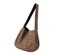 Borsa A Tracolla Con Stampa Leopardi Da Lavoro Spaziosa In Pelle Scamosciata Leggera Per Spostamenti Quotidiani Viaggi Palestra Essenziale Pratica Con Stampa Leopardati