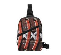 Borsa a tracolla con stampa mimetica digitale per uomo e donna, pieghevole, per attività all'aria aperta, American Football Laces, One Size, Zaino casual