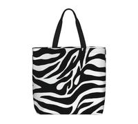 Borsa a tracolla con stampa zebrata alla moda con cerniera, borsa casual per lavoro e viaggio