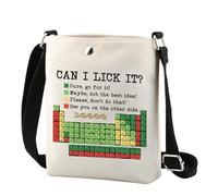 Borsa a tracolla con tavola periodica degli elementi, idea regalo per chimica, tavola periodica, borsa a tracolla per laboratorio di chimica scientifica, Lick It Cr Regno Unito, 0