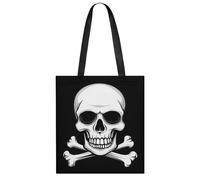 Borsa a tracolla con teschio e ossa incrociate e scheletro Jolly Roger per donne e uomini