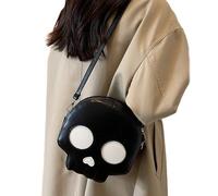 Borsa a tracolla con teschio, stile gotico, con corda regolabile, design alla moda