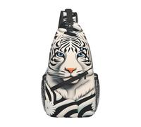 Borsa a tracolla con tigre bianca, in diagonale, da uomo e da donna, borsa a tracolla, casual, alla moda, da viaggio, zaino a tracolla