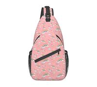 Borsa a tracolla con unicorni e arcobaleni, zaino a tracolla, zaino a tracolla per sport da viaggio, corsa, escursionismo