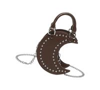 Borsa a tracolla contemporanea a forma lune che offre praticità con la sua borsa a tracolla dal design con cinturino convertibile Borsa elegante da città