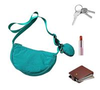 Borsa a tracolla curva da donna piccola borsa a mezza luna Borse, Blu Malachite, Se référer au descriptif