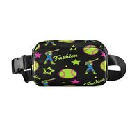 Borsa a tracolla da baseball verde e nero da uomo per piccoli affari, impermeabile, con tracolla regolabile, per allenamento, corsa, trekking, uomo