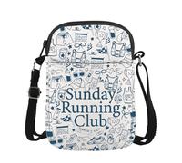Borsa a tracolla da corsa per gli amanti degli sport all'aria aperta, regalo per la corsa, regalo per gli amanti della corsa, Running Club Cr Eu, 5.91 Inches ×8.27 Inches
