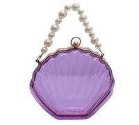 Borsa a tracolla da donna a forma di conchiglia femminile catena a tracolla trasparente acrilico messaggeri borsa coreana borsa a tracolla trasparente in acrilico borsa a tracolla borsa in perle