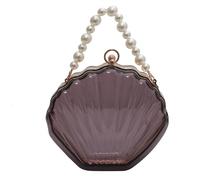 Borsa a tracolla da donna a forma di conchiglia femminile catena a tracolla trasparente acrilico messaggeri borsa coreana borsa a tracolla trasparente in acrilico borsa a tracolla borsa in perle