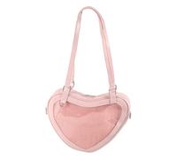 Borsa a tracolla da donna a forma di cuore messaggeri shopping bella per anime spille display stili giapponesi Crossbody per donne messaggeri a spalla, A