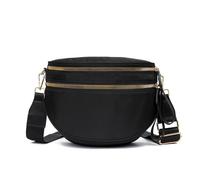 Borsa a tracolla da donna a marsupio da donna, borsa a tracolla, piccola borsa marsupio, tasca sul petto, marsupio regolabile e rimovibile, Nero , Come nella foto, Stile retr