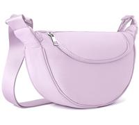 Borsa a tracolla da donna a mezzaluna, borsa a spalla in nylon Moon Bag con cinghia regolabile, viola chiaro, 29cm x 9cm x 18.5cm