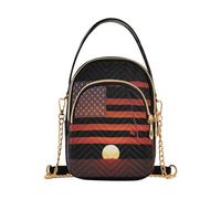 Borsa a tracolla da donna ad ultrasuoni trapuntata durevole bandiera degli | Cinghia staccabile resistente della catena dell'oro dello strappo del poliestere per il viaggio & lo shopping