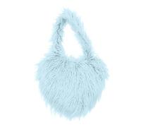 Borsa a tracolla da donna alla moda a forma di cuore in lana da spiaggia, modello ed elegante, accessorio ideale per le vostre uscite estive e