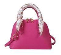 Borsa a tracolla da donna alla moda borsa a tracolla semplice borsa a tracolla in tela di cotone borsa messenger in pelle, Rosa acceso, Taglia unica