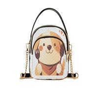 Borsa a tracolla da donna alla moda con simpatico cane in stile cartone animato alla moda con tasche multiple per donne per le signore