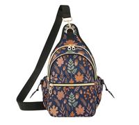 Borsa a tracolla da donna, alla moda, da uomo, per golf, viaggi, autunno e fiori floreali