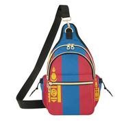 Borsa a tracolla da donna, alla moda, da viaggio, per golf, viaggi, Bandiera nazionale della Mongolia, One Size