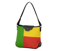 Borsa a tracolla da donna, alla moda, pochette con cinghie staccabili, per lavoro, viaggi, palestra, Bandiera nazionale del Benin, Taglia unica