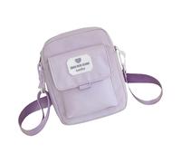 Borsa a tracolla da donna alla moda, tinta unita, borsa a tracolla in stile giapponese, piccola borsa per tutti i giorni, Lavanda, Taglia unica