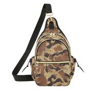 Borsa a tracolla da donna, alla moda, zaino laterale per golf, viaggio con stampa in pelliccia di pitone marrone