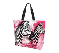 Borsa a tracolla da donna astratta a righe zebrate borse per la spesa con animali selvatici borsa grande resistente all'acqua con tasca interna per lavoro, viaggi, scuola