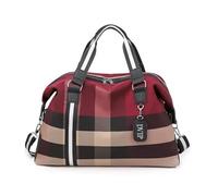 Borsa a tracolla da donna Borsa a tracolla sportiva pieghevole portatile borsa da viaggio per fitness da donna per viaggi brevi viaggi aziendali bagagli singoli, Rosso, Taglia unica